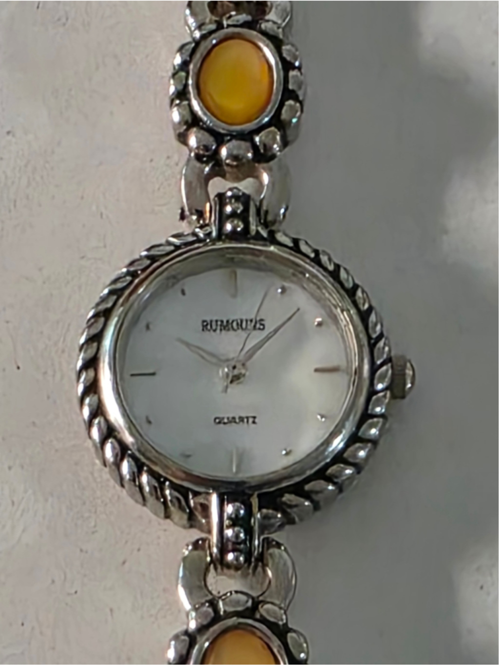 Women's Rumours Quartz Watch One Size Silver and Yellow